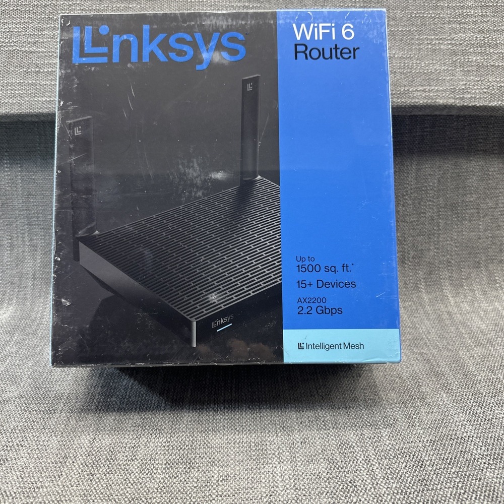 Linksys Classic Micro Pro 6 AX & AC5400 Dual Band WiFi 6 Router, Black (LN3121)